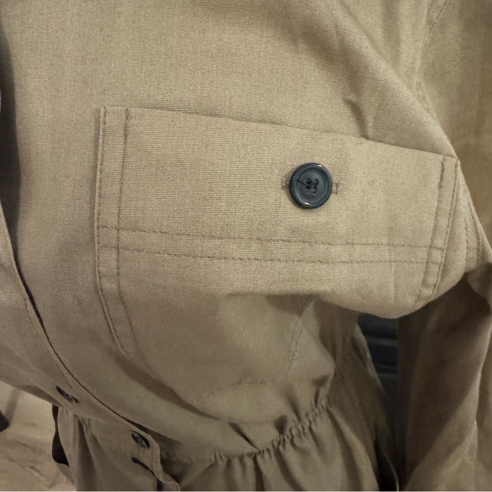 ✨ Bonwit Teller Vintage Khaki Shirt Dress – Size 4 (Made in USA, Union Made) ✨ - Picture 8 of 12